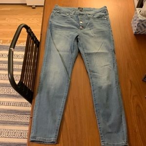 Button Fly Light Wash J Crew Jean